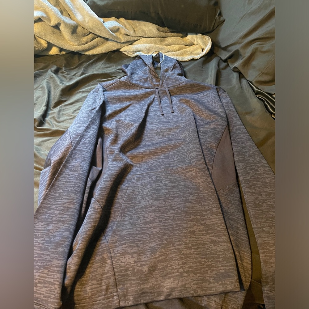 size medium navy blue textured hoodie